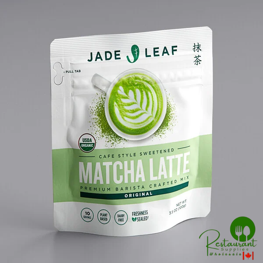 Jade Leaf Organic Sweetened Matcha Latte Mix 3.5 oz. (100g) - 8/Case