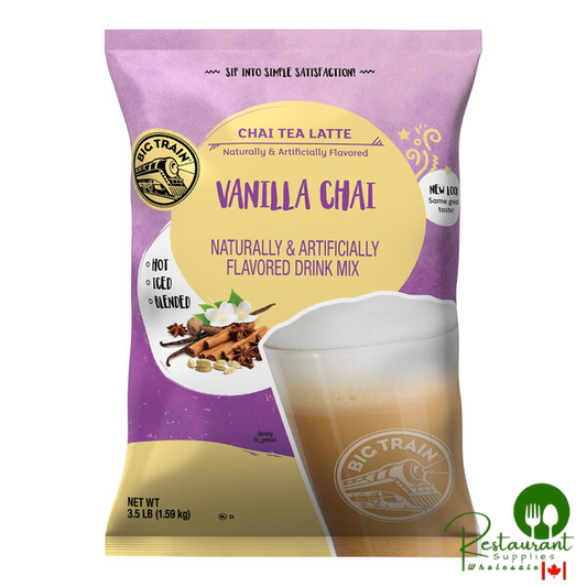 Big Train Vanilla Chai Tea Latte Mix - 3.5 lb. - 4/Case