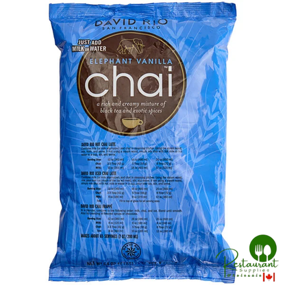 David Rio Elephant Vanilla Chai® Tea Latte Mix 4 lb. - 4/Case