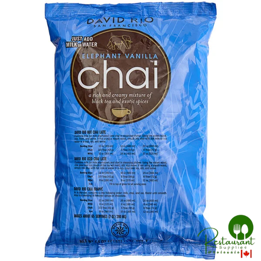 David Rio Elephant Vanilla Chai® Tea Latte Mix 4 lb. - 4/Case