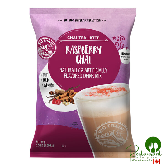 Big Train 3.5 lb. Raspberry Chai Tea Latte Mix - 4/Case