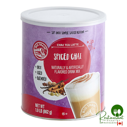 Big Train Spiced Chai Tea Latte Mix 1.9 lb. Can - 6/Case