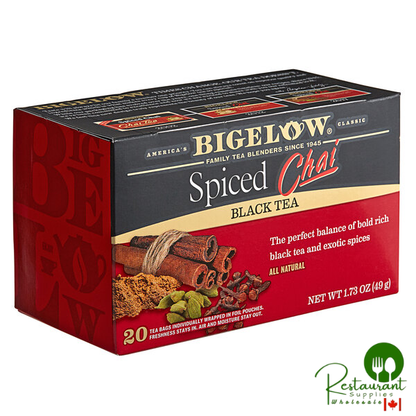 Bigelow Spiced Chai Tea Bags - 120/Case