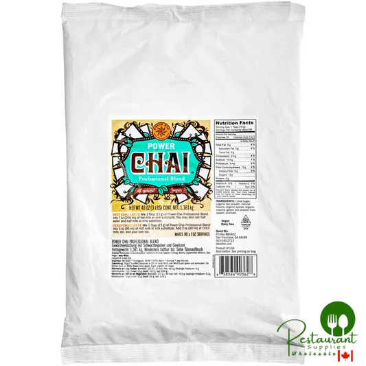 David Rio Power Chai® Tea Latte with Matcha Mix 3 lb. - 4/Case