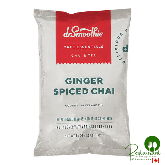 Dr. Smoothie Cafe Essentials Ginger Spiced Chai Beverage Mix 3.5 lb. - 5/Case
