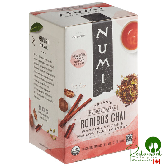 Numi Organic Rooibos Chai Tea Bags - 108/Case