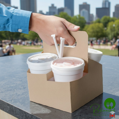 Sabert 29500 4 Cup Drink Carrier - 200/Case