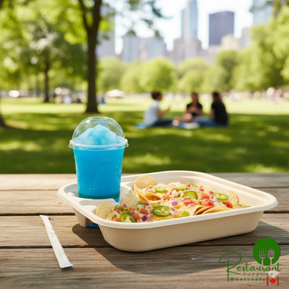 World Centric 13" x 10" Compostable Fiber 1-Cup Carrier with Tray - 200/Case