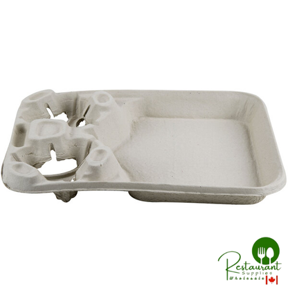 Huhtamaki Chinet 20990 StrongHolder 2 Cup Carrier with Large Tray - 100/Case