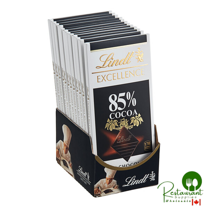 Lindt Excellence 85% Cocoa Dark Chocolate Bar 3.5 oz. - 144/Case