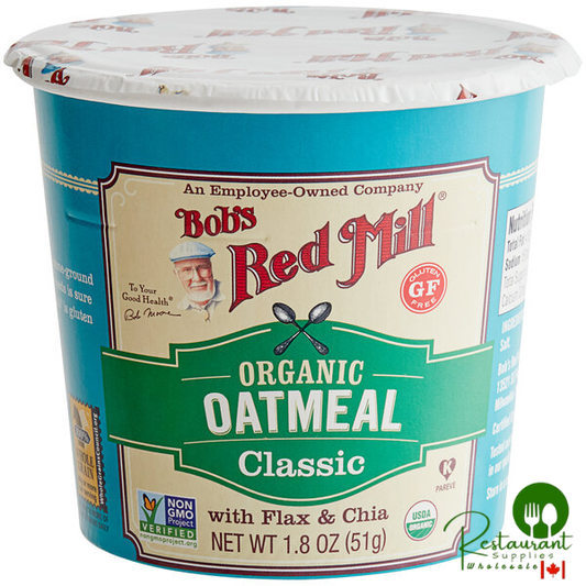 Bob's Red Mill Classic Gluten-Free Organic Single Serving Oatmeal Cup - 12/Case