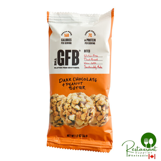 The GFB Dark Chocolate Peanut Butter Bites 1.2 oz. - 60/Case