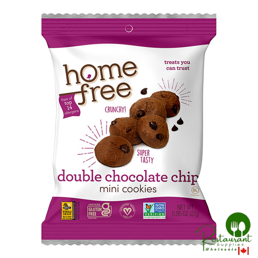 Homefree Gluten-Free Mini Double Chocolate Chip Cookies 0.95 oz. - 30/Case
