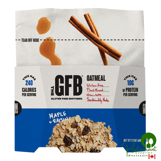 The GFB Maple Raisin Oatmeal Packet 2.1 oz. - 48/Case