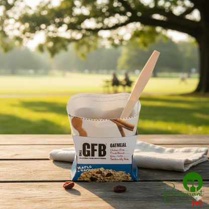 The GFB Maple Raisin Oatmeal Packet 2.1 oz. - 48/Case