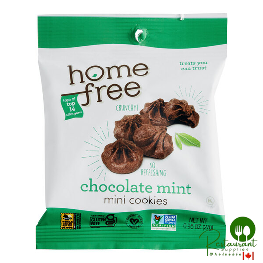 Homefree Gluten-Free Mini Chocolate Mint Cookies 0.95 oz. - 30/Case