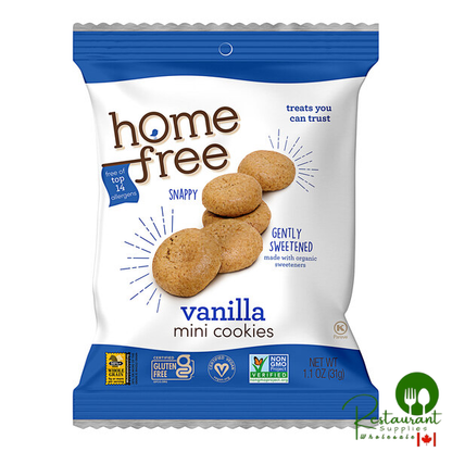 Homefree Gluten-Free Mini Vanilla Cookies 1.1 oz. - 30/Case