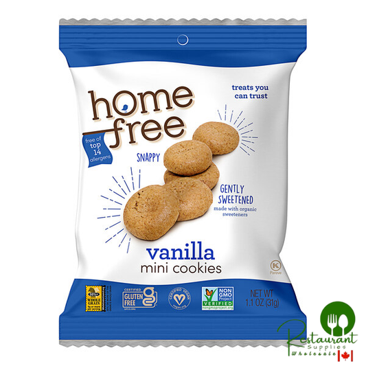 Homefree Gluten-Free Mini Vanilla Cookies 1.1 oz. - 30/Case