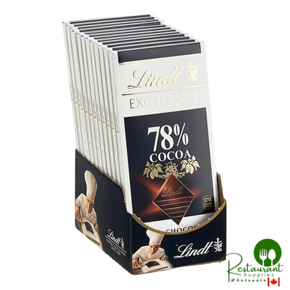 Lindt Excellence 78% Cocoa Dark Chocolate Bar 3.5 oz. - 144/Case