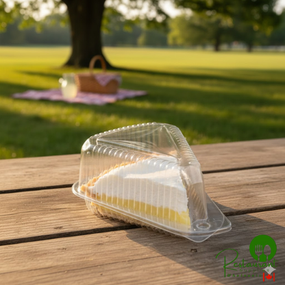 Polar Pak 5" Medium Dome Clear Hinged Slice Container - 300/Case