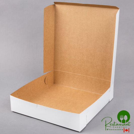 12" x 12" x 2 3/4" White Pie / Bakery Box - 100/Bundle