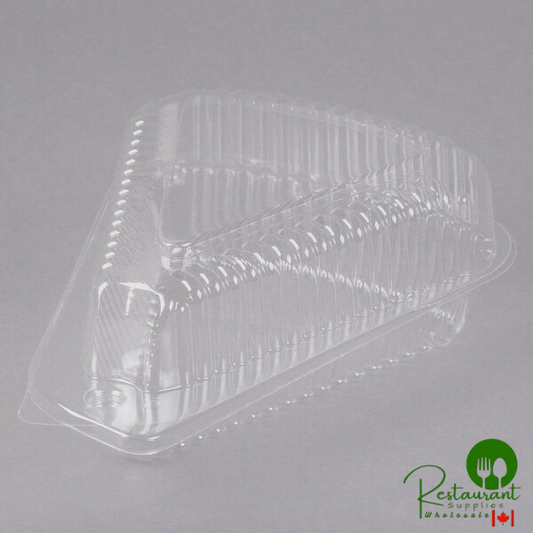 Polar Pak 5" Clear Hinged Slice Container with Low Dome Lid - 300/Case