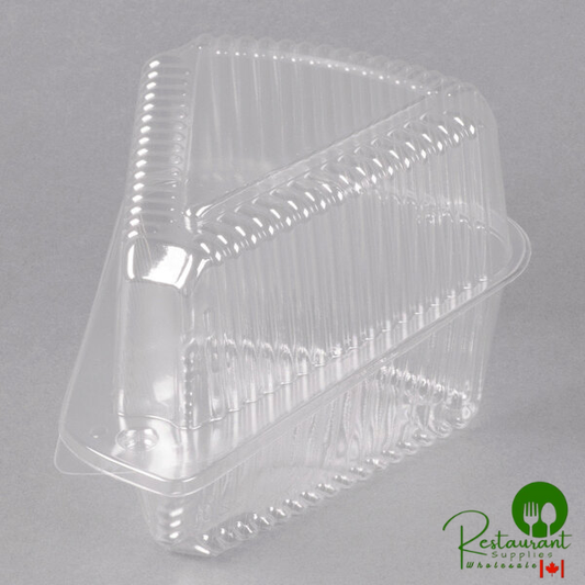 Polar Pak 5" High Dome Clear Hinged Slice Container - 300/Case