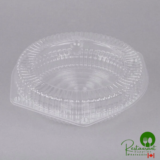 Polar Pak 9" Hinged Clear Pie Container with Low Dome Lid - 200/Case