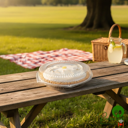 Polar Pak 9" Hinged Clear Pie Container with Low Dome Lid - 200/Case