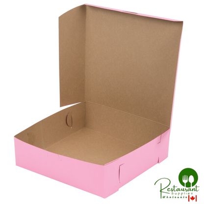 10" x 10" x 3" Pink Pie / Bakery Box - 200/Bundle