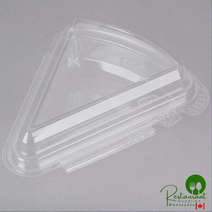 Placon 7" Tamper Evident Clear Slice Container with Low Dome Lid - 200/Case
