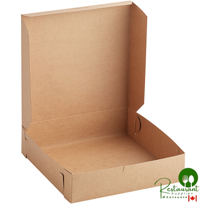 10" x 10" x 2 1/2" Kraft Bakery Box - 250/Bundle