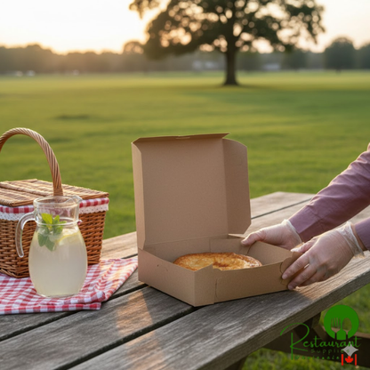 10" x 10" x 3" Kraft Pie / Bakery Box - 200/Bundle