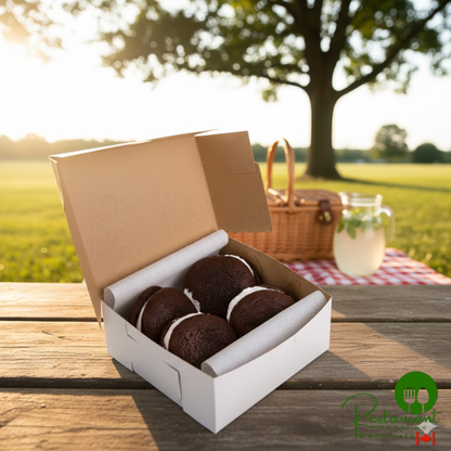 7" x 7" x 3" White Cake / Bakery Box - 250/Bundle