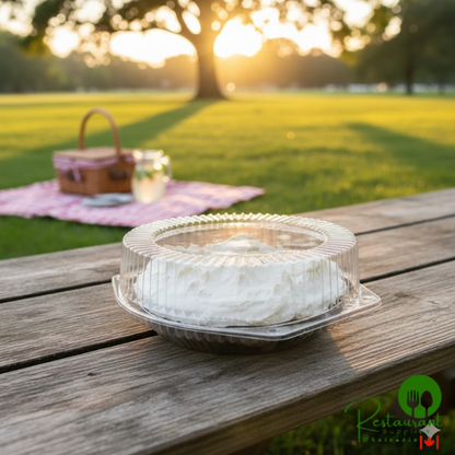 Polar Pak 9" Hinged Clear Pie Container with High Dome Lid - 200/Case