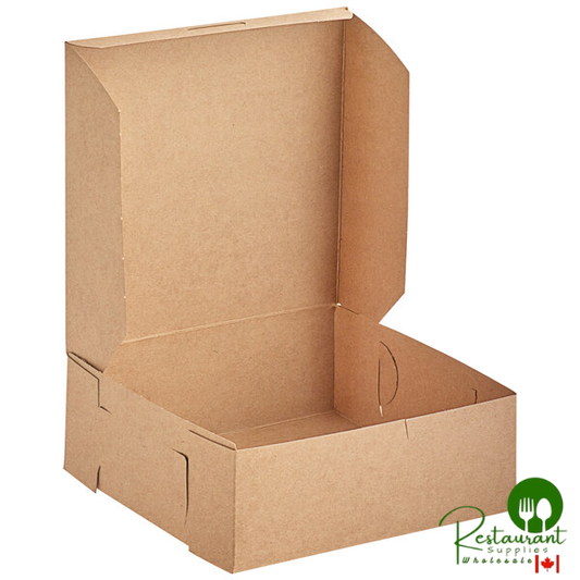 8" x 8" x 3" Kraft Pie / Bakery Box - 250/Bundle