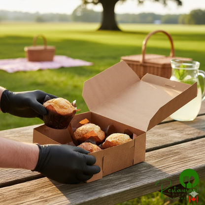 8" x 8" x 3" Kraft Pie / Bakery Box - 250/Bundle