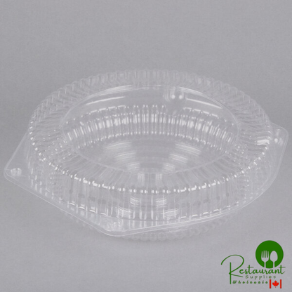Polar Pak 10" Hinged Clear Pie Container with Low Dome Lid - 200/Case