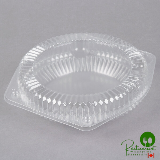 Polar Pak 6" Hinged Clear Pie Container with Low Dome Lid - 300/Case