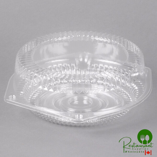 Polar Pak 8" Hinged Clear Pie Container with High Dome Lid - 200/Case