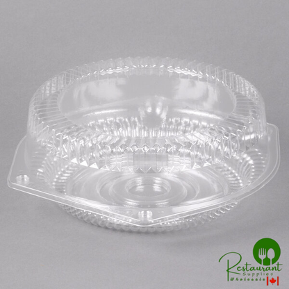Polar Pak 8" Hinged Clear Pie Container with High Dome Lid - 200/Case