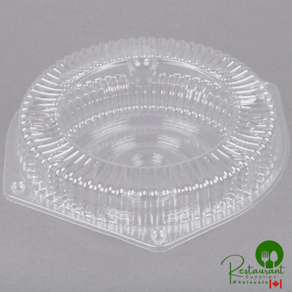 Polar Pak 8" Hinged Clear Pie Container with Low Dome Lid - 200/Case