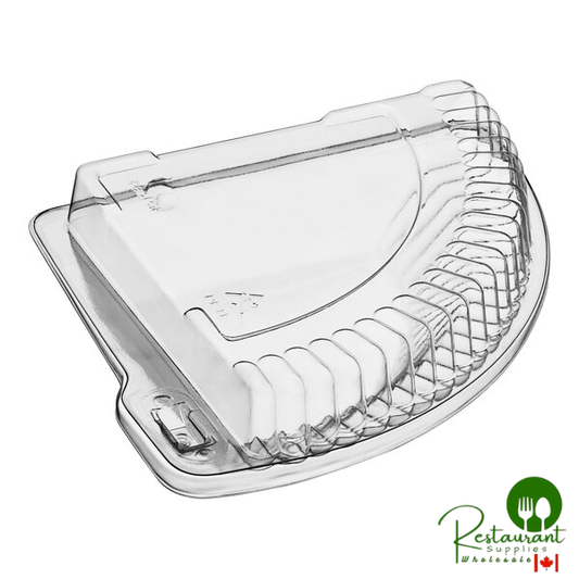 Polar Pak Clear Plastic Hinged 1/4 Pie Slice Container - 300/Case