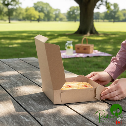 8" x 8" x 2 1/2" Kraft Pie / Bakery Box - 250/Bundle