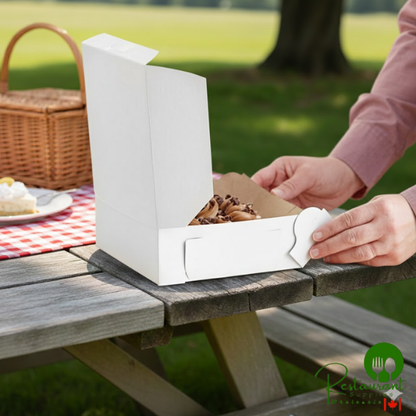 7" x 7" x 2 1/2" White Pie / Bakery Box - 250/Bundle