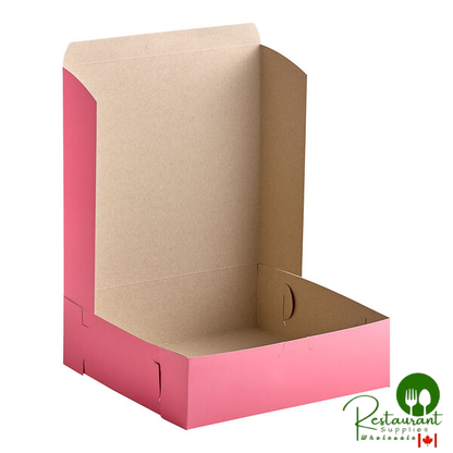 Southern Champion 10" x 10" x 3" Pink Pie / Bakery Box - 200/Case