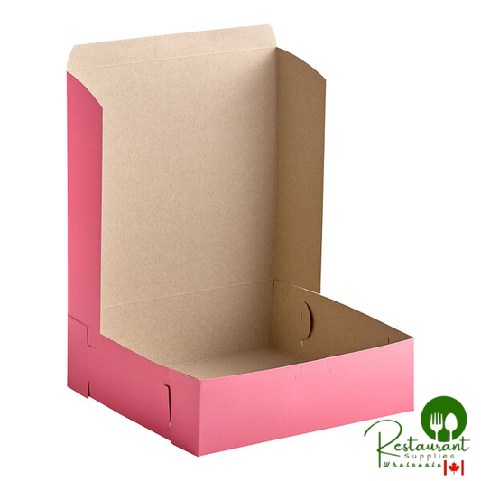 Southern Champion 10" x 10" x 3" Pink Pie / Bakery Box - 200/Case