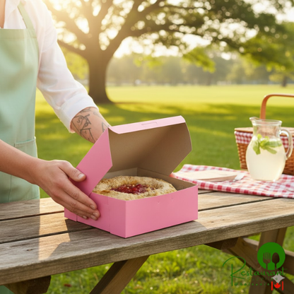 Southern Champion 8" x 8" x 3" Pink Pie / Bakery Box - 250/Case