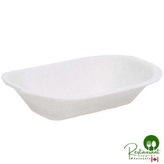 Huhtamaki Chinet 10408 Savaday 6" x 4" # 50 Molded Fiber / Pulp Rectangular Food Tray - 1,000/Case