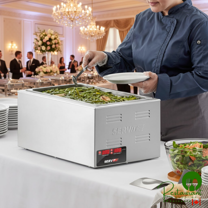 ServIt FW150 12" x 20" Full Size Electric Countertop Food Warmer with Digital Controls - 120V, 1500W
